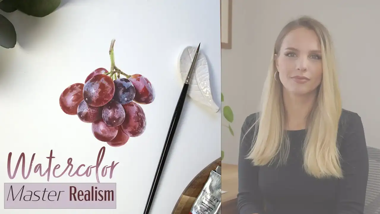 آموزش رئالیسم آبرنگ: یاد بگیرید چگونه انگورهای واقعی را با لایه های ساده رنگ آمیزی کنید