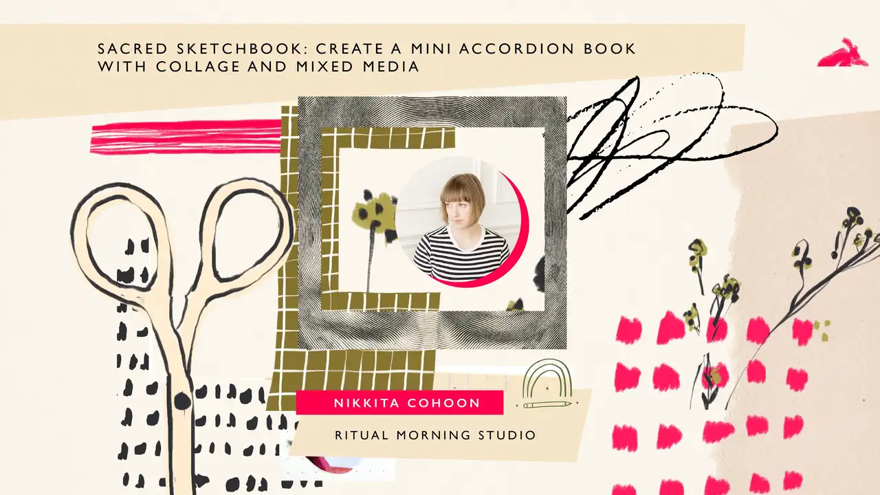 آموزش Sacred Sketchbook: با کلاژ و ترکیبی از رسانه های ترکیبی، یک طرح مینی آکاردئونی بسازید