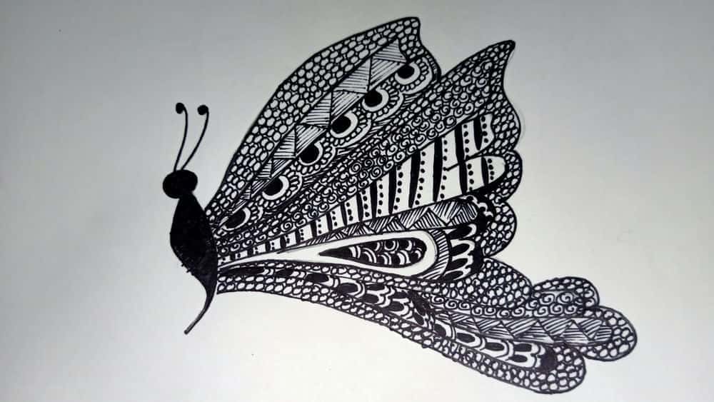 آموزش اثر هنری ماندالا: پروانه