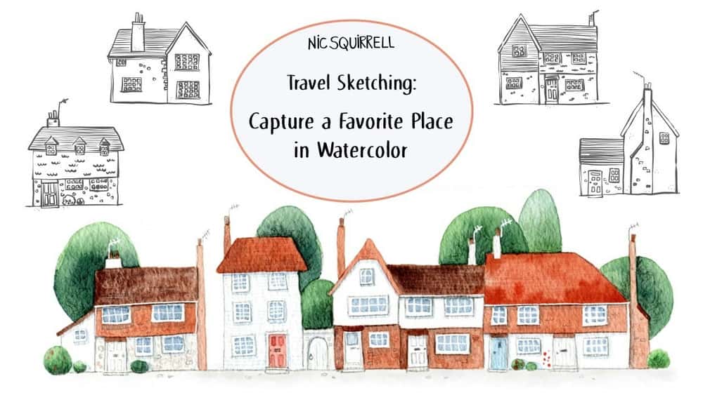 آموزش طراحی سفر: یک مکان مورد علاقه را با آبرنگ ثبت کنید