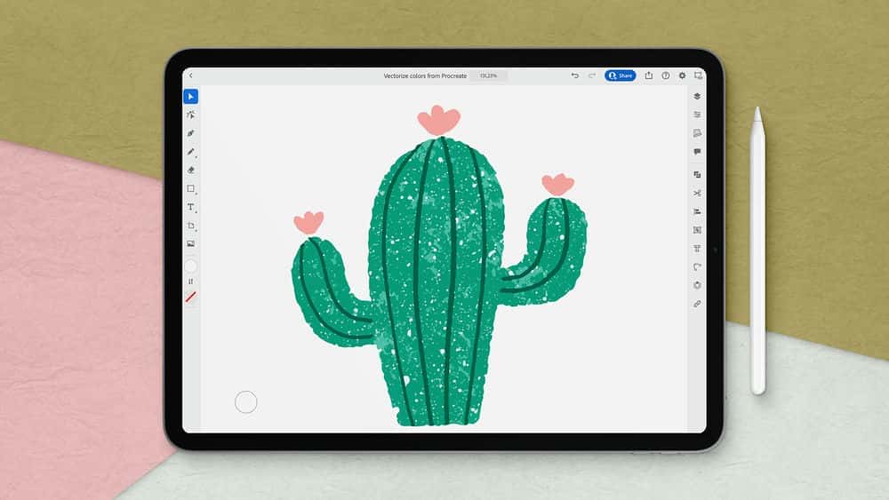 آموزش وکتورسازی در Adobe Illustrator در iPad