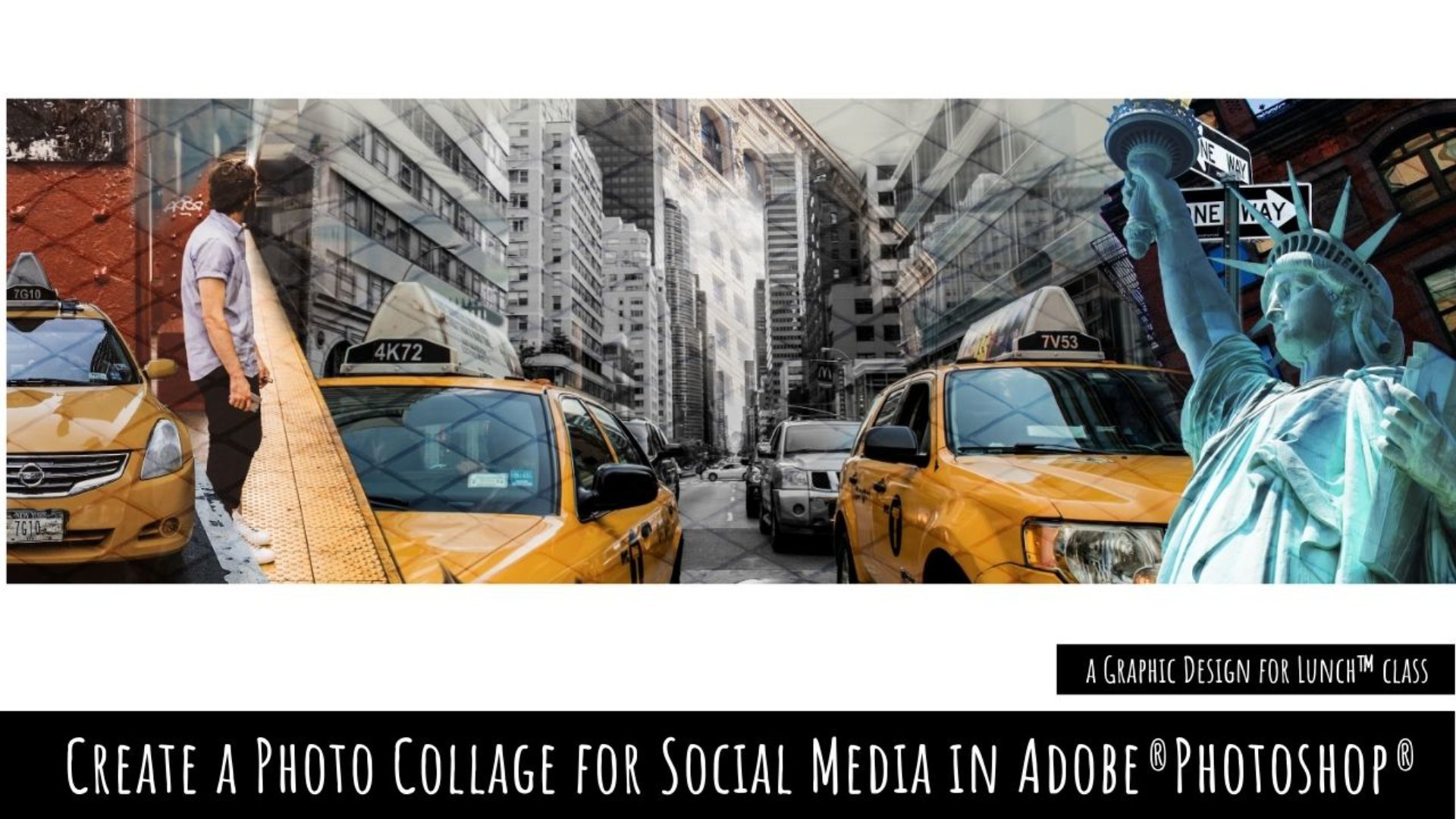 آموزش کلاژ عکس برای رسانه های اجتماعی در Adobe Photoshop - طراحی گرافیکی برای کلاس ناهار