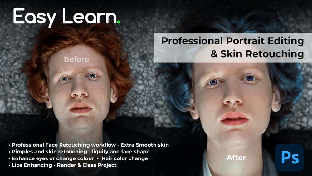 آموزش ویرایش حرفه ای پرتره | روتوش عکس پوست، صورت | کلاس استاد کوتاه Adobe Photoshop