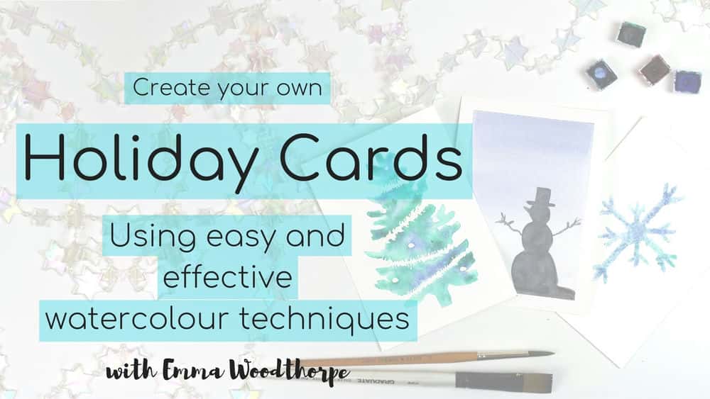 آموزش کارت های کریسمس و تعطیلات خود را ایجاد کنید - با استفاده از تکنیک های آسان و موثر آبرنگ.