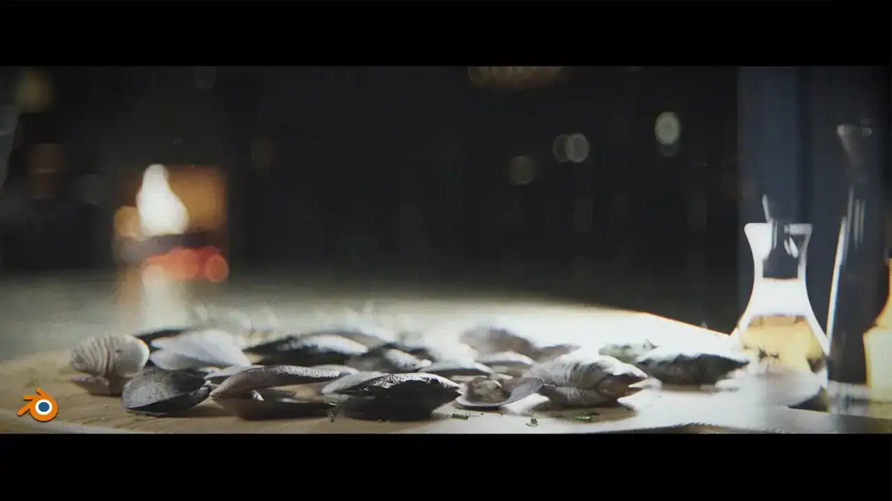 Cinematic Look With Blender 3. 0 - آموزش گام به گام - Shells on the table