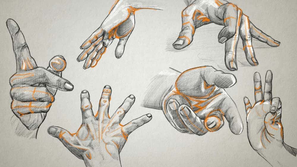 آموزش کشیدن بازوها و دست ها