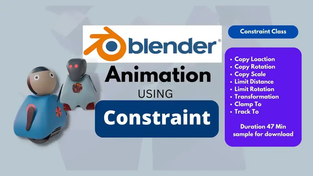 آموزش انیمیشن Blender با استفاده از تابع Constrain