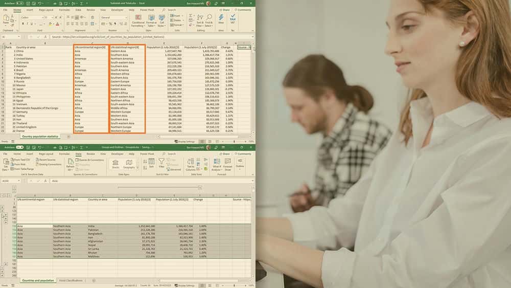 آموزش جمع بندی و سازماندهی داده ها در Excel 