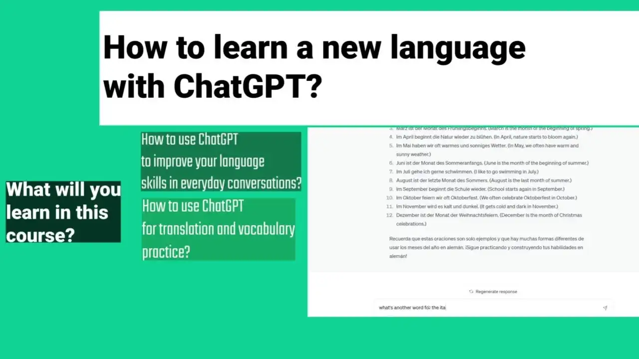 آموزش چگونه با ChatGPT یک زبان جدید یاد بگیریم