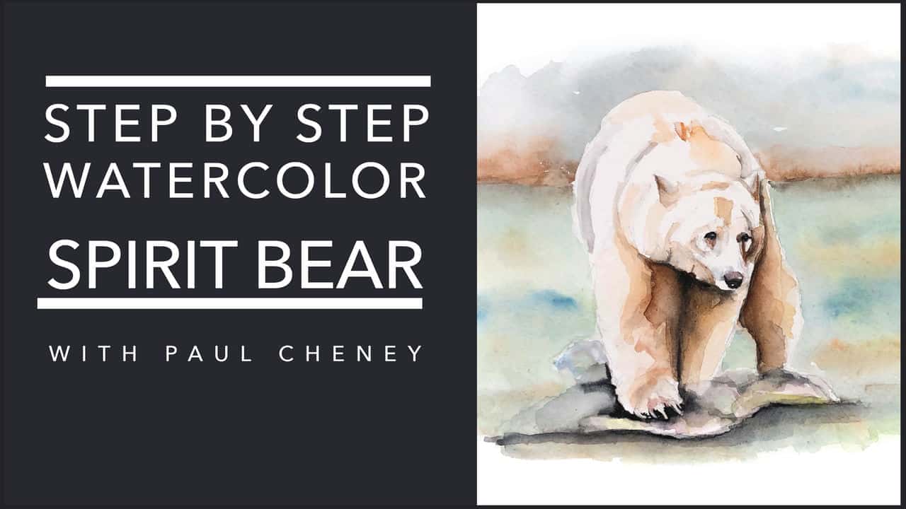 آموزش گام به گام خرس روح آبرنگ | هنرمند پل چنی
