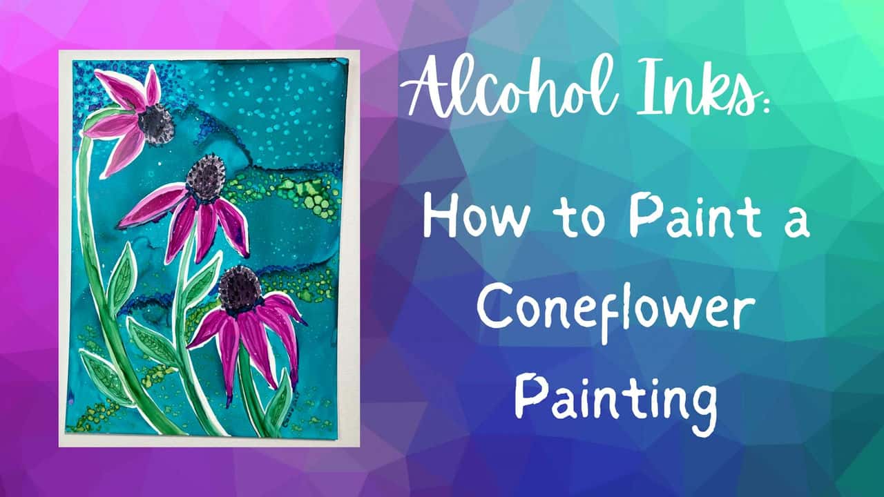 آموزش جوهرهای الکلی: نحوه رنگ آمیزی نقاشی با گل مخروط