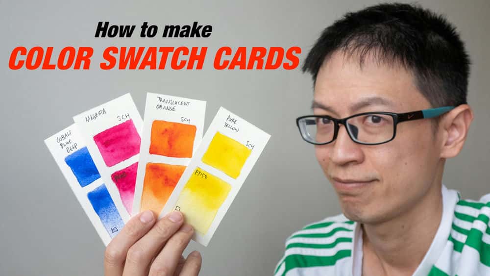 آموزش چگونه با آبرنگ کارت های رنگی بسازیم