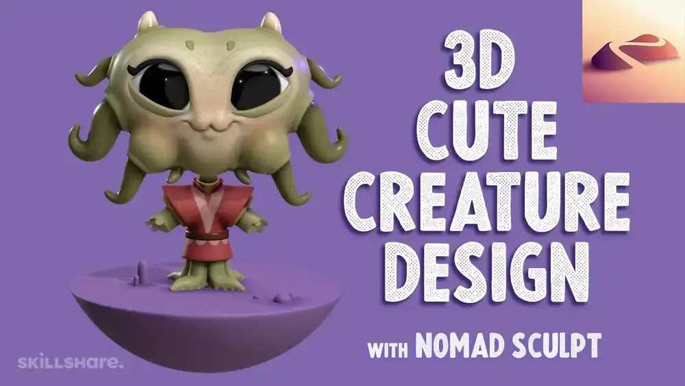 آموزش طراحی موجودات ناز سه بعدی با مجسمه Nomad