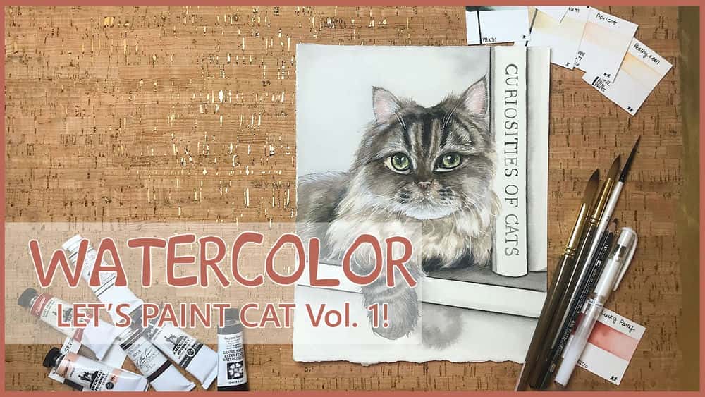آموزش آبرنگ - Let's Paint A Cat: Vol. 1