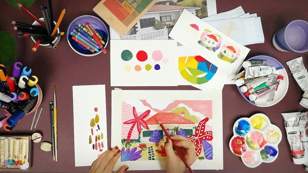 آموزش تصویرسازی ترکیبی: خانه دوران کودکی خود را رنگ آمیزی کنید