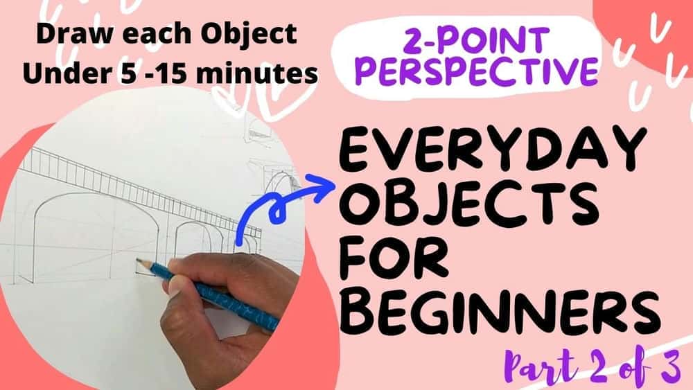 آموزش طراحی پرسپکتیو ساده برای مبتدیان - پرسپکتیو 2 نقطه - قسمت 2 از 3