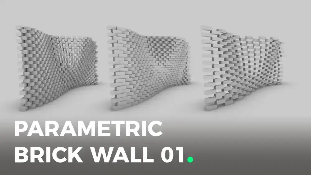 آموزش Grasshopper: Parametric Brick Wall 01