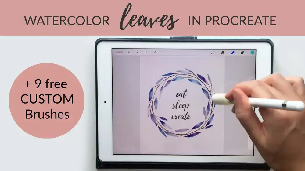 آموزش نحوه رنگ آمیزی برگ های آبرنگ در iPad خود در Procreate + برس های دیجیتال آبرنگ رایگان
