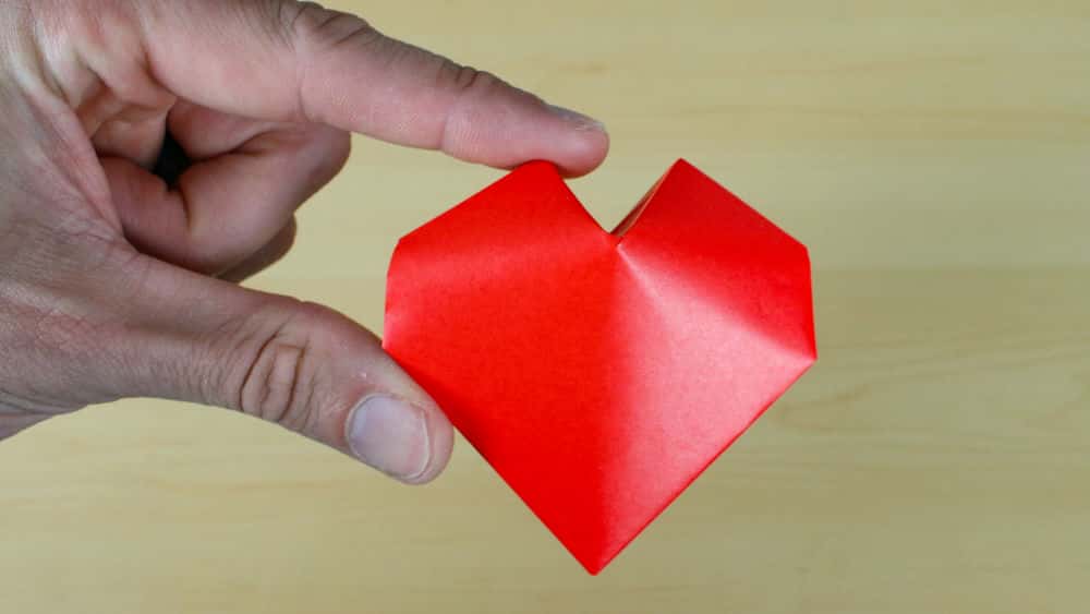 آموزش قلب سه بعدی اوریگامی آسان