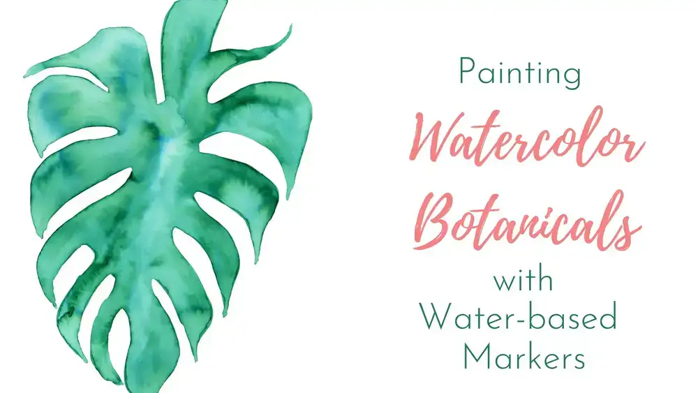 آموزش نقاشی گیاه شناسی آبرنگ با نشانگرهای مبتنی بر آب