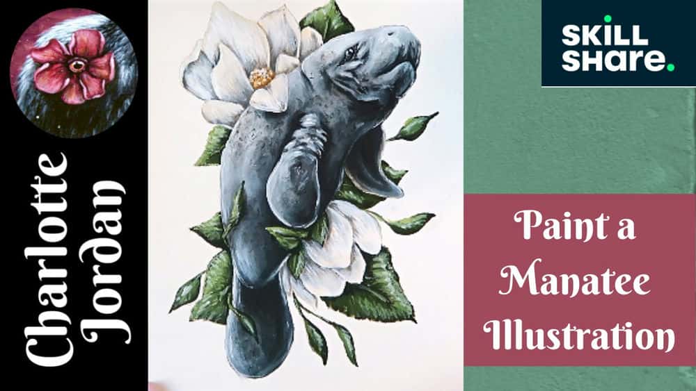 آموزش نقاشی یک گاو دریایی با اکریلیک | نقاشی حیوانات اکریلیک برای نقاشان متوسط