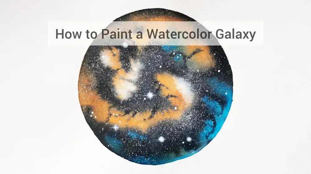 آموزش چگونه یک کهکشان آبرنگ را نقاشی کنیم
