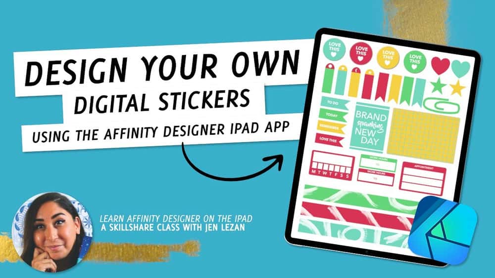 آموزش با استفاده از اپلیکیشن Affinity Designer iPad، استیکرهای دیجیتالی خود را طراحی کنید