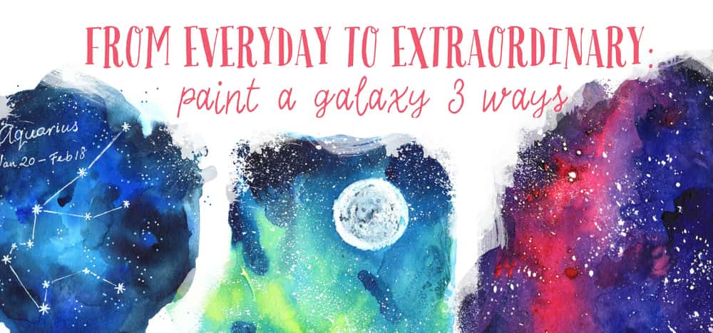 آموزش از هر روز تا خارق العاده: یک کهکشان را به سه روش با آبرنگ نقاشی کنید