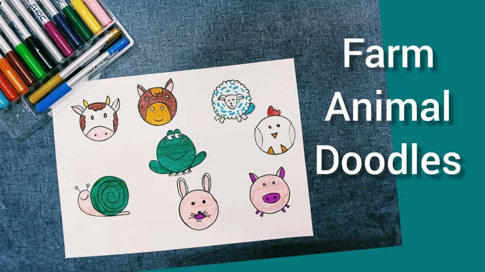 آموزش Doodles حیوانات مزرعه