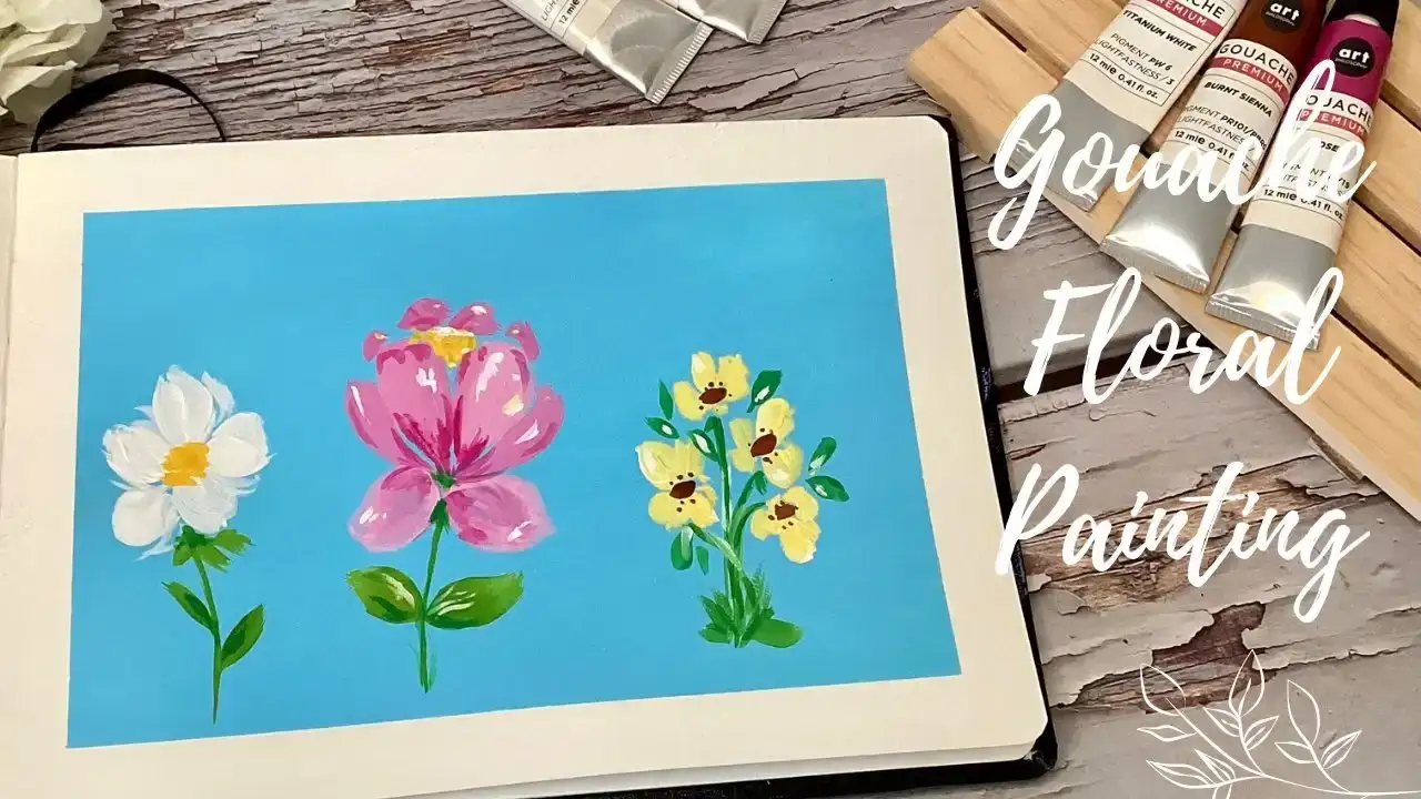 آموزش نقاشی گل گواش: 3 پروژه آسان