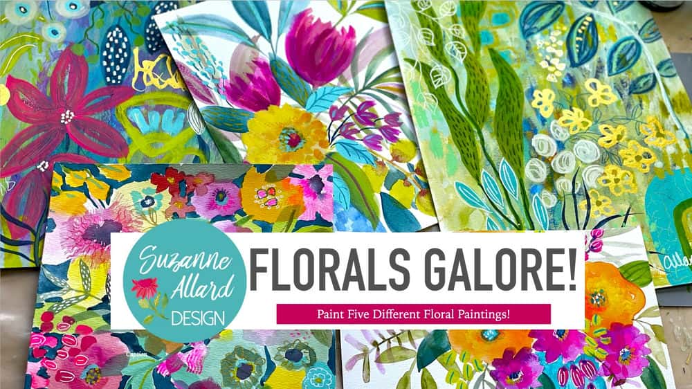 آموزش گل های فراوان! پنج نقاشی مختلف با گل رنگ کنید!