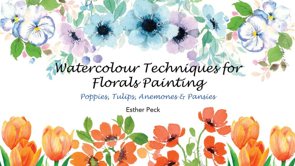 آموزش تکنیک های آبرنگ برای نقاشی گل