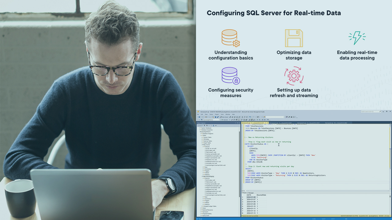 آموزش تجزیه و تحلیل گزارش بلادرنگ سرور وب با SQL Server