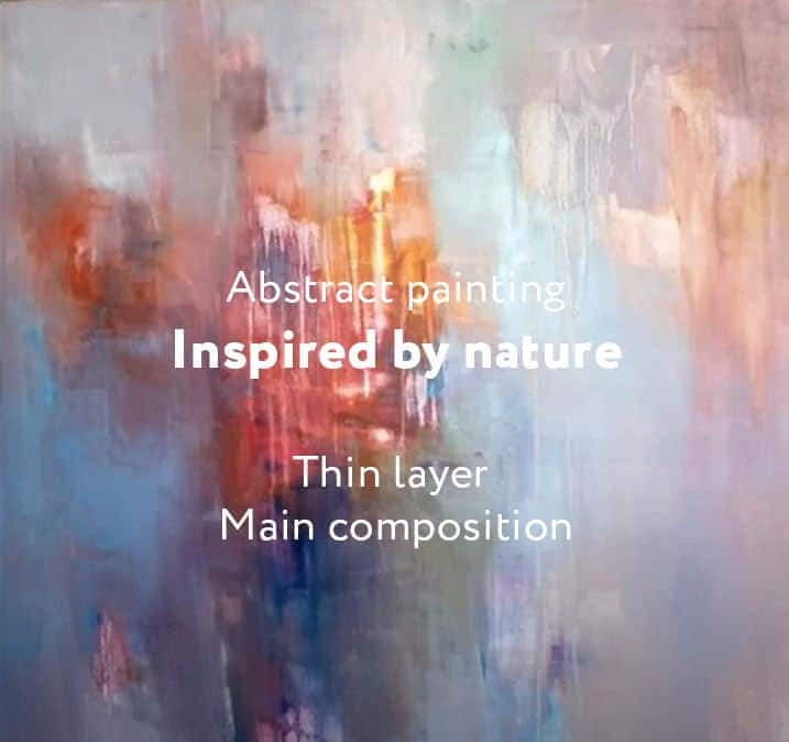 آموزش نقاشی انتزاعی رنگ روغن. با الهام از طبیعت
