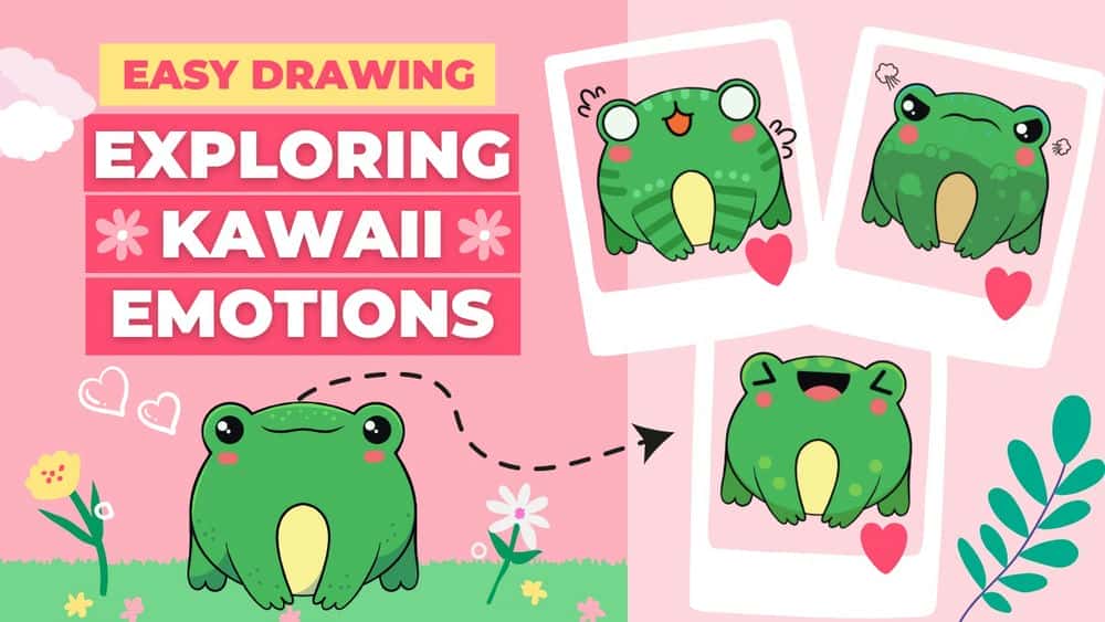 آموزش کاوش احساسات Kawaii: Frog Stickers | ایجاد تصاویر برای مبتدیان