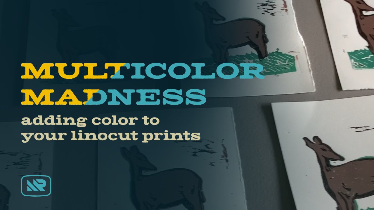 آموزش رنگ آمیزی چاپ های Linocut خود