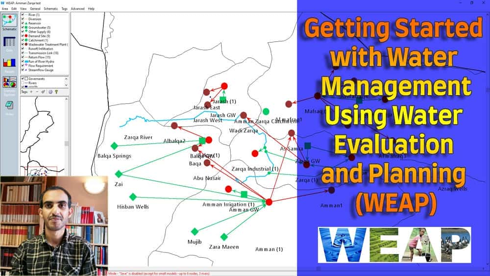 آموزش شروع مدیریت منابع آب با استفاده از ارزیابی و برنامه ریزی آب (WEAP)