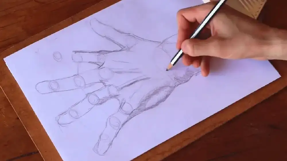 آموزش تکنیک های ساده و موثر طراحی با مداد برای دست ها: درس های اساسی، کشیدن دست ها به روش آسان