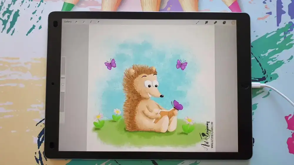 آموزش نقاشی گویا در Procreate 5x با برس های رایگان و پالت رنگ