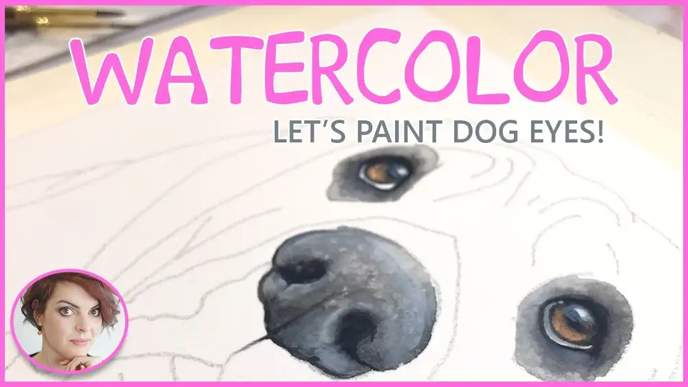 آموزش آبرنگ - بیایید چشمان سگ را رنگ کنیم!