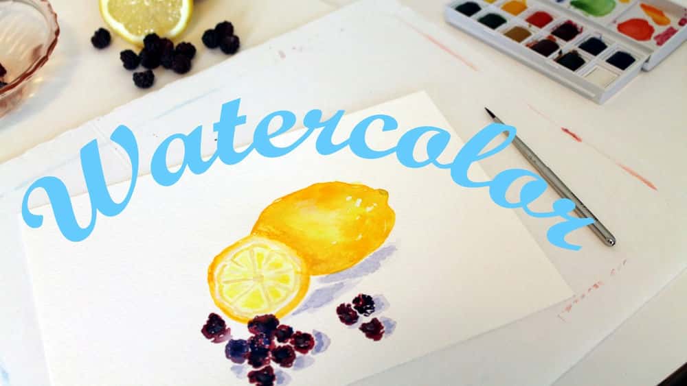 آموزش رنگ آمیزی لیمو و انواع توت ها | آبرنگ برای مبتدیان