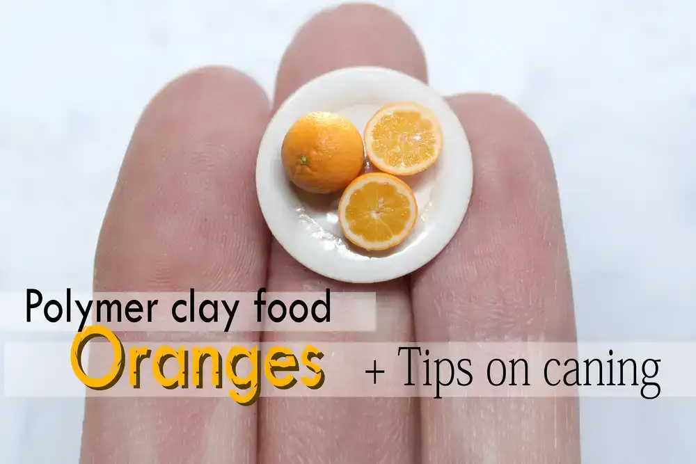 آموزش مجسمه سازی مواد غذایی با خاک رس پلیمری: پرتقال های مینیاتوری و نکات روی عصا