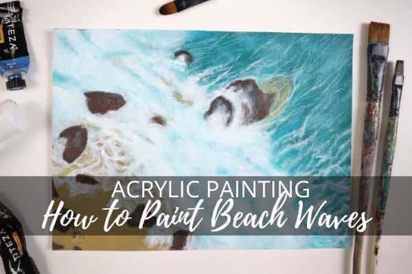 آموزش نقاشی اکریلیک امواج ساحلی: لایه بندی و ترکیب رنگ اصلی