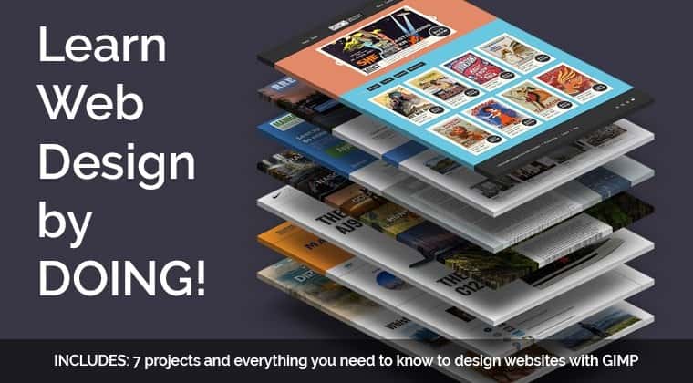 آموزش 7 پروژه طراحی وب GIMP - طراحی وب سایت GIMP را با انجام دادن بیاموزید