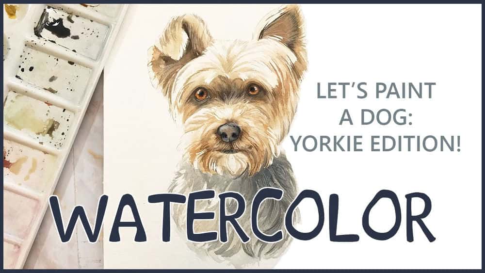 آموزش آبرنگ - بیایید سگی را نقاشی کنیم: نسخه Yorkie!