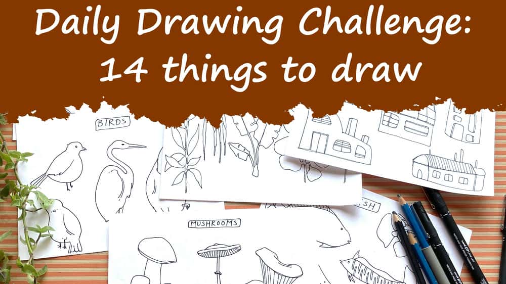 آموزش چالش روزانه نقاشی: 14 چیز برای کشیدن