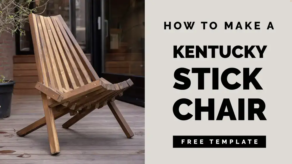 آموزش چگونه یک صندلی چوبی کنتاکی بسازیم - صندلی زمینی - نجاری مبلمان DIY + قالب رایگان