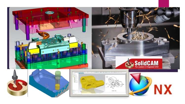 آموزش Solidcam + Siemens NX Mold Basics و NX CAD (4 در 1)