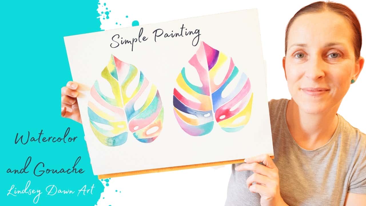 آموزش نقاشی آبرنگ و برگ‌های گواش هیولا: کلاس استادی در ترکیب رنگ‌ها روی کاغذ