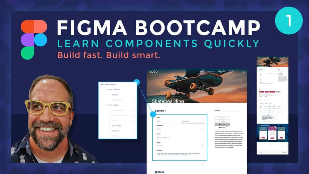 آموزش Figma Bootcamp 1 - کامپوننت ها را به سرعت یاد بگیرید